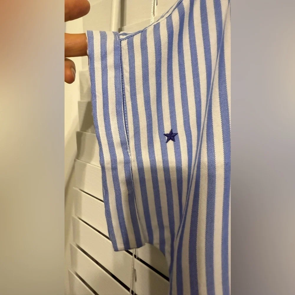 Beachlunchlounge  white,Blue stripped shirt size S/P